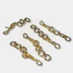 Gold Color Kadi Connector Hook Brass Clasp With Extender Chain (5 Pieces)