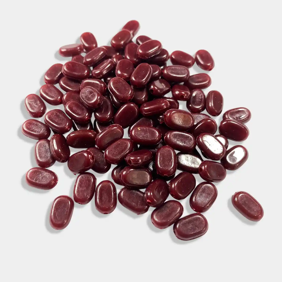 Maroon 1 Tablet bead Oval shape Maroon Color (20grams) Size 10-7-4mm - Image 1