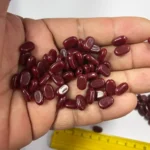 Tablet bead Oval shape Maroon Color (20grams) Size 10-7-4mm - Image 2