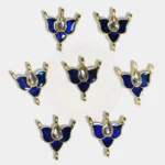 Meena kundan or Pendant or Connector Lotus Blue Color (1 piece)