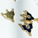 Meena kundan or Pendant or Connector Lotus Blue Color (1 piece) - Image 4
