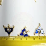 Meena kundan or Pendant or Connector Lotus Blue Color (1 piece) - Image 3