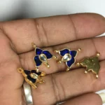 Meena kundan or Pendant or Connector Lotus Blue Color (1 piece) - Image 2
