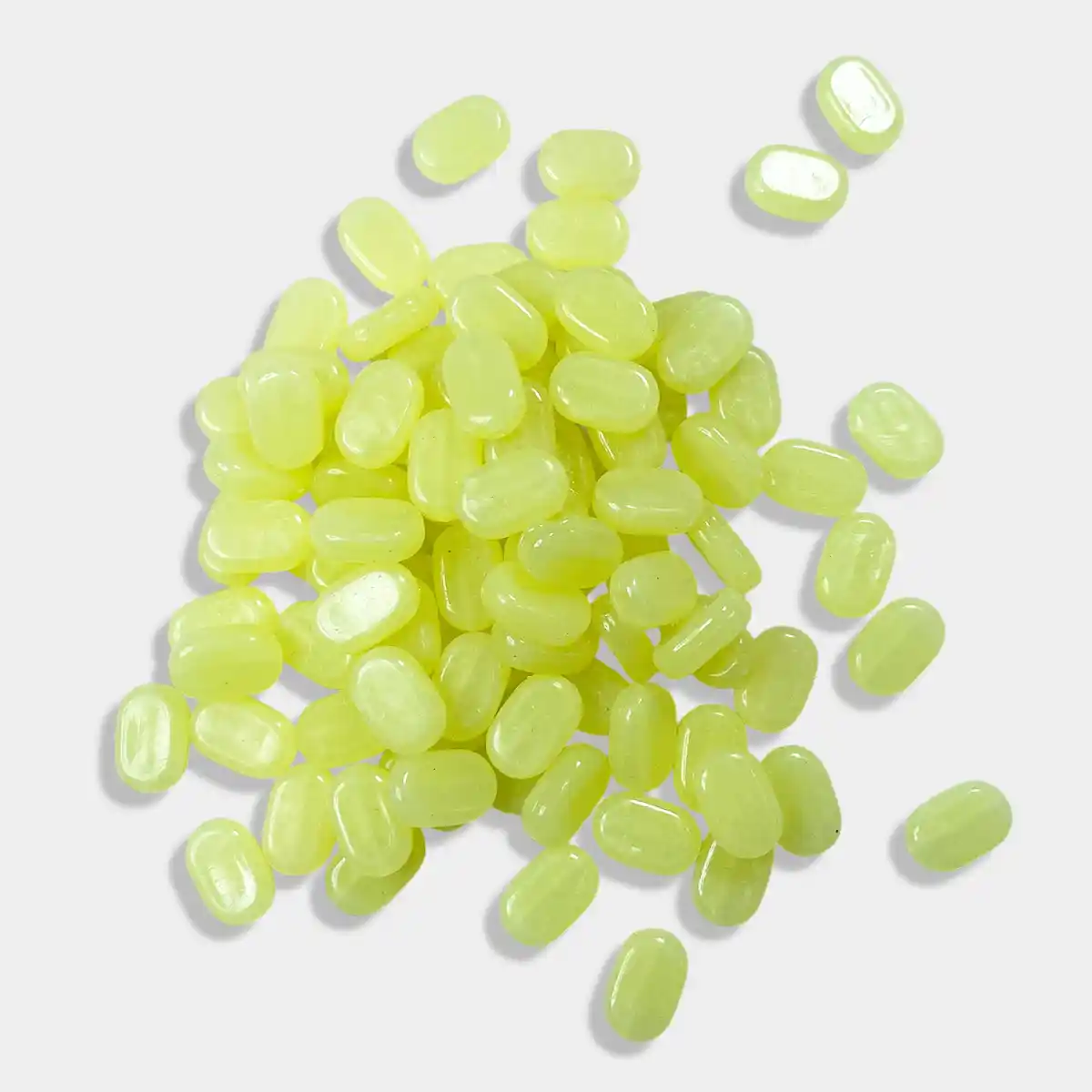 Tablet bead Oval shape Light Yellow Color (20grams) Size 10-7-4mm 1 Tablet bead Oval shape Light Yellow Color (20grams) Size 10-7-4mm - Image 1