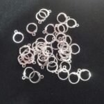 Silver Plated Round Leverback Earwire (12mm) – 10 Pcs
