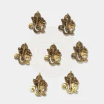 Antique Gold Om Type Ganesh Metal Pendants for Jewellery & Craft Making - 1piece