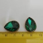 Clip Stone Green Color 18x14mm Drop Shape (1pc) - Image 2