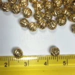 Pumpkin Beads Gold Color 5mm (15grams) For Aari Work - Image 3