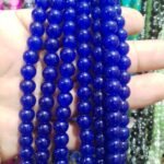 Jelly Glass beads Size 8mm Blue Color (1Line)