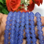 Jelly Glass beads Size 8mm Light Blue Color (1Line)