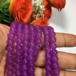 Jelly Glass beads Size 8mm Purple Color (1Line)