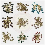Clip Stone Round Shape 8MM(35ss) Gold Base - 1pc