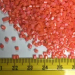 Matt Finish Cut Beads or Cutdana-2mm Orange Color (25 grams) - Image 3