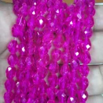 Rose Color Teardrop Crystal Briolette Beads (8mmx6mm) 1line