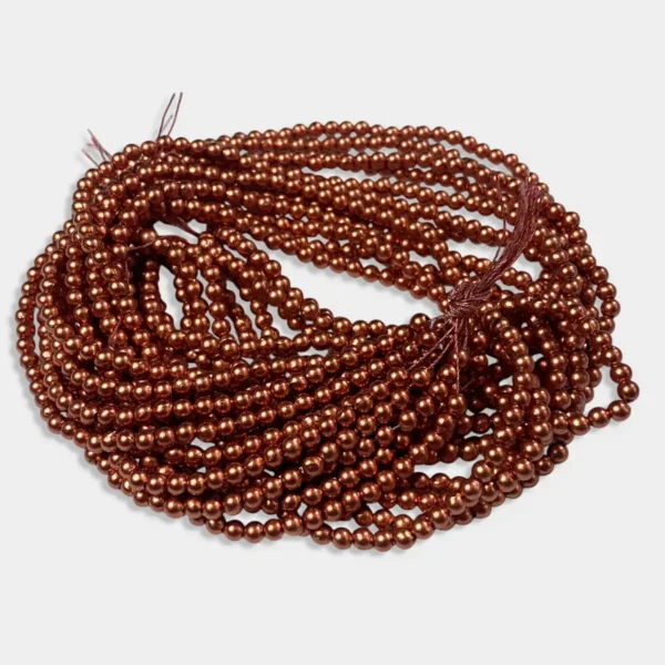 3mm Copper Beads Bunch 12 line Round Shape - A1 quality