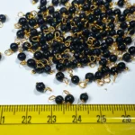 Black Color Pearl Loreal Beads 4mm (10grams) - Image 3