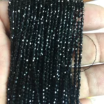 Crystal Glass 2mm beads Black Color Pack of 1 string