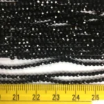 Crystal Glass 2mm beads Black Color Pack of 1 string - Image 2
