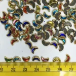 Glass Crescent or Moon Shape Kundan Stone 6x4mm Mixed Color (10 grams) - Image 2