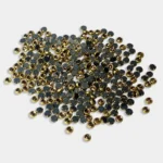 Kundan Stone 3mm Color Gold Flat Back Framed Round Shape (20 grams)