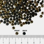 Kundan Stone 3mm Color Gold Flat Back Framed Round Shape (20 grams) - Image 2