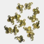 Oxidized Lord Ganesha Shaped Metal Charms for Jewelry Making and Crafting (Pack of 10 Pieces)