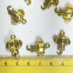 Oxidized Lord Ganesha Shaped Metal Charms for Jewelry Making and Crafting (Pack of 10 Pieces) - Image 3