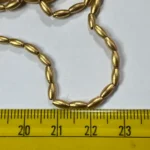 Eye Shape 3mm Bunch Beads – 5 Bunches (Each 12 Lines) – Dull Gold – A1 Quality - Image 3