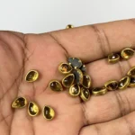 Framed Stone Flat Back Drop Shape 9x6mm Color Gold (20grams) - Image 2