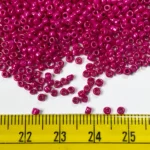 Opaque Seed Beads in Rose Color 2mm (25grams) - Image 3