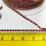 Stone Chain - Rose Color Size No.14PP (1Meter) - Image 2