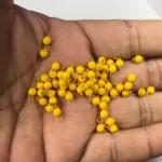 Yellow Color Pearl Loreal Beads 4mm (10grams) - Image 2