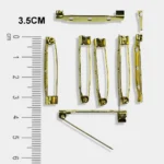 Gold 3-Hole Brooch Clasps for Jewellery Making (Pack of 10 Pieces) - Image 2