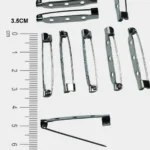 Silver 3-Hole Brooch Clasps for Jewellery Making (Pack of 10 Pieces) - Image 3
