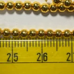 Bindi Gold Beads 3mm Invisible Chain Gold Balls Pack of 1 String - Image 2