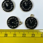 Black Clock Charms For Jewelry Making  for Keychains Bracelets Pack of 1 Piece - Image 2