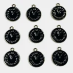 Black Clock Charms For Jewelry Making  for Keychains Bracelets Pack of 1 Piece