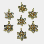 Flower Shape Pendants White Color 12MM Model No.689 - (1Piece)