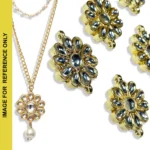 Flower Shape Pendants White Color Stone 18MM Model No.690 - (1Piece) - Image 4