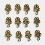 God Ganesh Metal Gold Plated Charms for Jewellery Bracelet Making and Crafts Work 1pc
