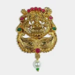 Gold Lakshmi pendant with beads Model No.345 Pack of 1 Piece
