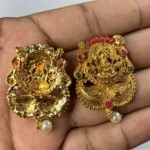 Gold Lakshmi pendant with beads Model No.345 Pack of 1 Piece - Image 2