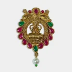 Gold Lakshmi pendant with beads Model No.346 Pack of 1 Piece