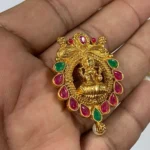 Gold Lakshmi pendant with beads Model No.346 Pack of 1 Piece - Image 3