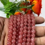 Jelly Glass beads Size 8mm Brown Color (1Line)