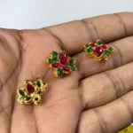 Lotus Shape Pendants Rose and Green Color Stone Model No.688 (1Piece) - Image 2
