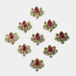 Lotus Shape Pendants Rose and White Color Stone Model No.686 (1Piece)