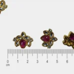 Lotus Shape Pendants Rose and White Color Stone Model No.686 (1Piece) - Image 3