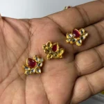 Lotus Shape Pendants Rose and White Color Stone Model No.686 (1Piece) - Image 2