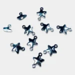 Magnet Charms Star Shape Black and Silver for Keychains Bracelets (Pack of 1 Piece)
